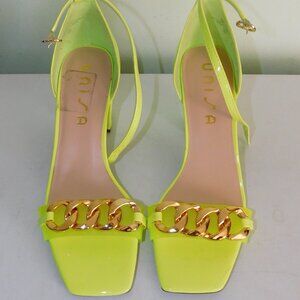 Unisa Neon Green Sandals